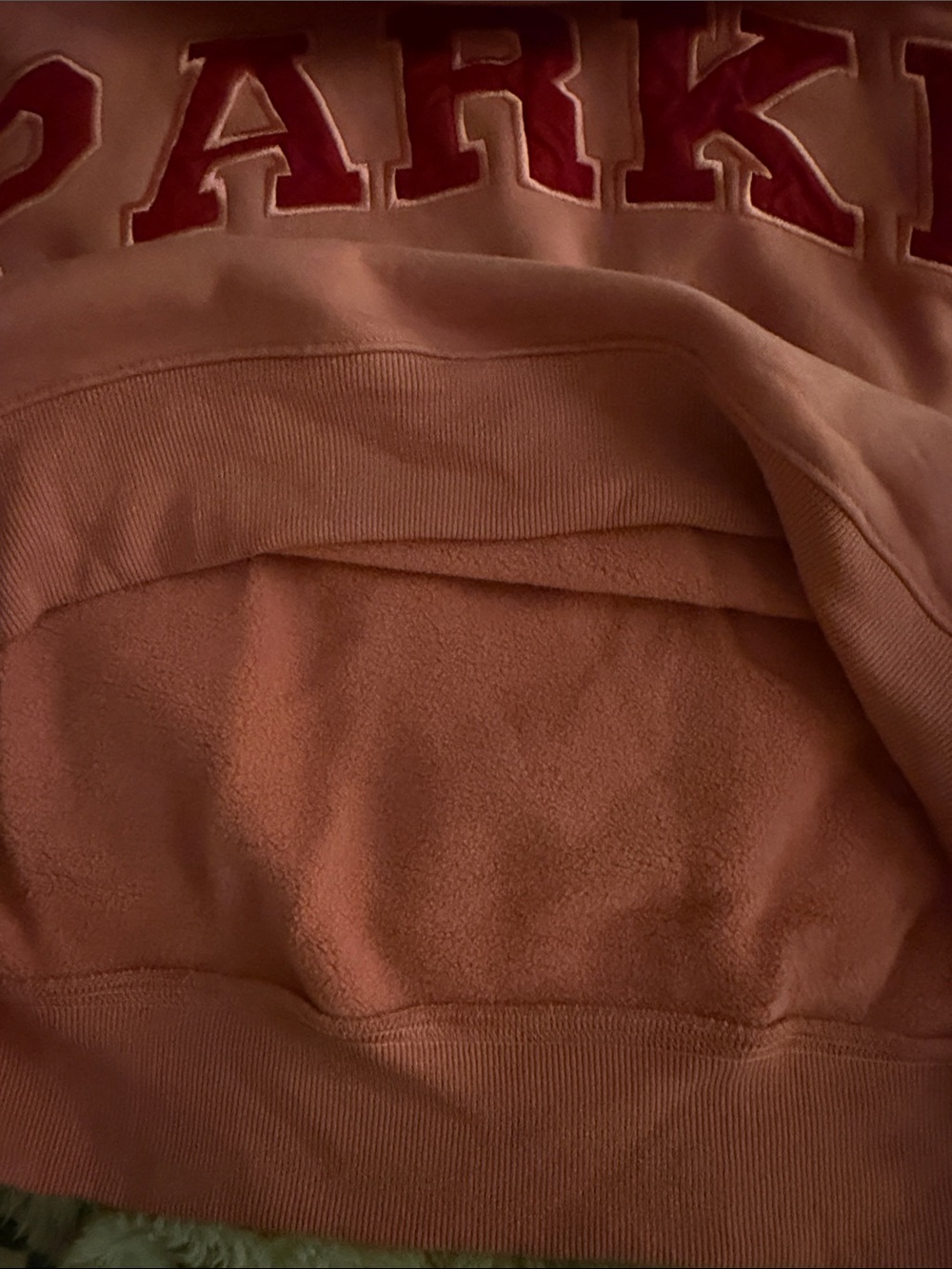 PARKE Pink and Red mock neck Sweatshirt L/XL - Picture 4 of 4
